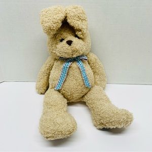 First & Main Bunne E Rabbit Stuffed Animal Plush Bunny Beige Little Bent Ears